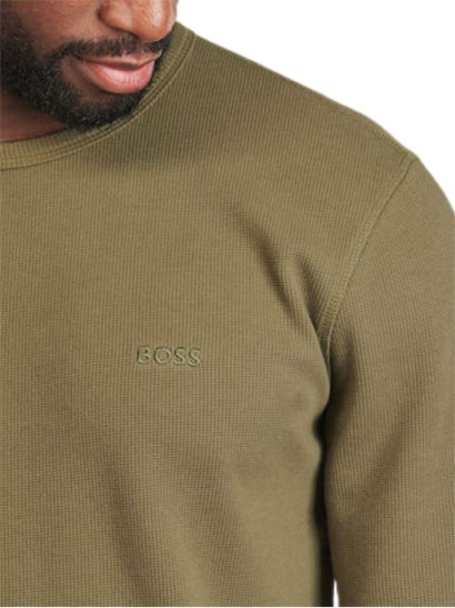 T-shirt manica lunga a nido d'ape Boss Orange | 50520725342
